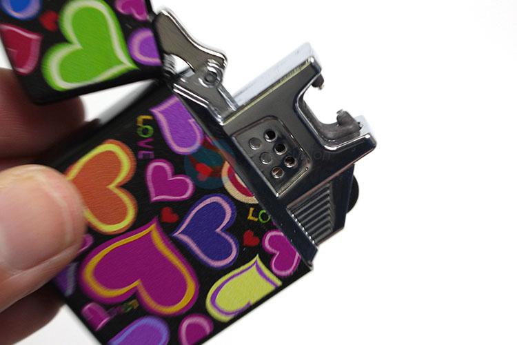Cute Colorful Hearts Printed Stainless Iron Lighters for Sale