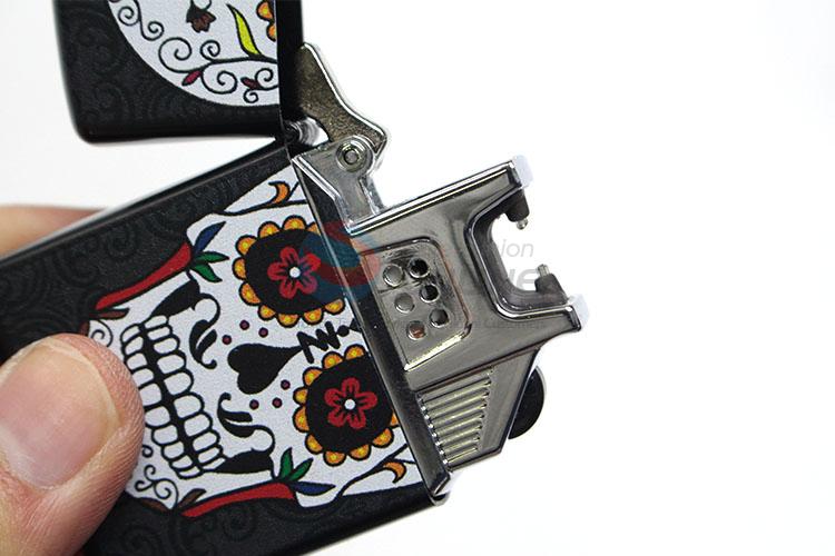 Factory Direct Skull Printed Stainless Iron Lighters for Sale