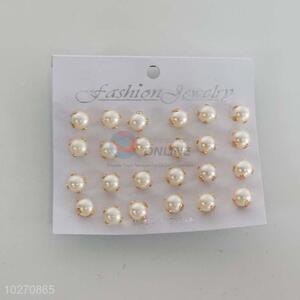 12 Pairs Imitation Pearl Ear Stud for Fashion Women