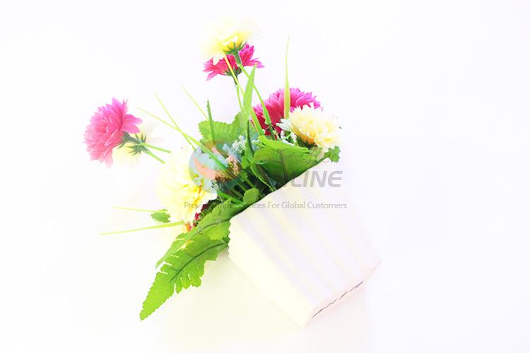 Wholesale promotional artificial flower pot/fake potted plant