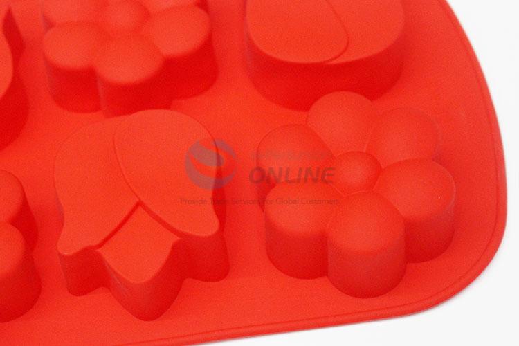 Hot Selling Red Flower Silica Gel Cake Mold