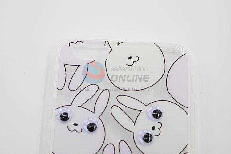 Factory Supply Cartoon Cute Rabbits Pattern Silicone Mobile Phone Shell for iphone