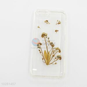 Professional Dried Plant Printed Transparent Mobile Phone Shell for iphone