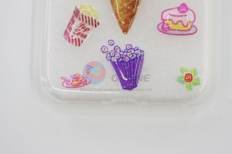 High Quality Cartoon Ice Cream Painting Style Silicone Mobile Phone Shell for iphone