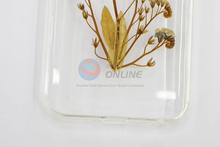 Professional Dried Plant Printed Transparent Mobile Phone Shell for iphone