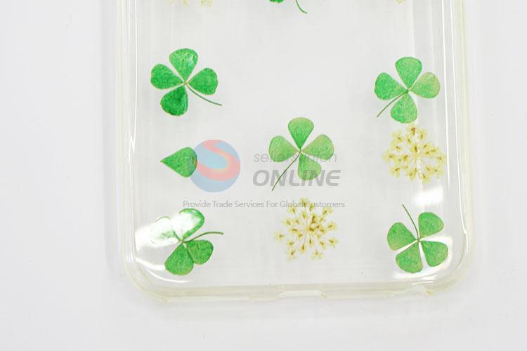 Wholesale Four Leaf Clover Dried Plant Mobile Phone Shell for iphone