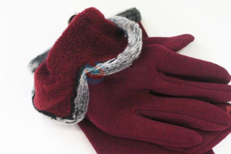 Cheap high quality red women glove