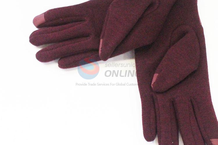 Normal cheap high quality red women glove