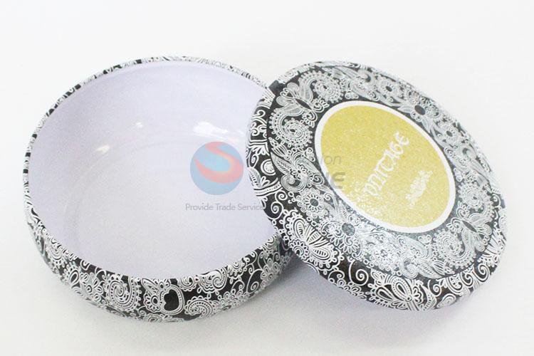 Portable Bowl Shape Storage Box Colorful Tin Storage Can