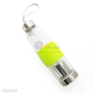 Portable Glass Water Bottle Sport Drink Bottle  With Handle