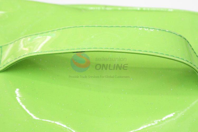 Nice Design Green Transparent Ladies Women Bag Cosmetic Case Wash Bag