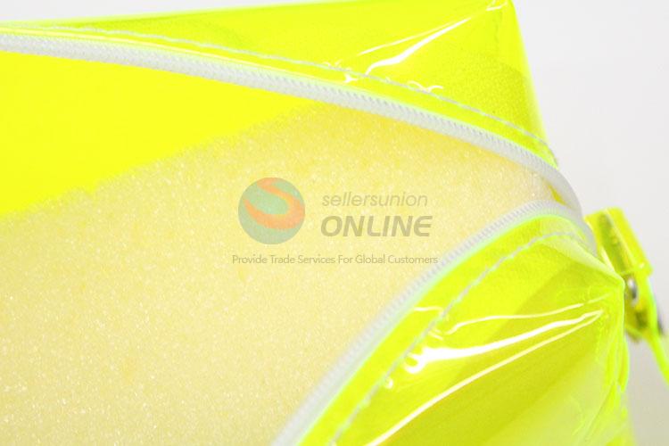 Utility  Fluorescent Yellow Color Cosmetic Bags Waterproof Neceser Portable Make Up Bag