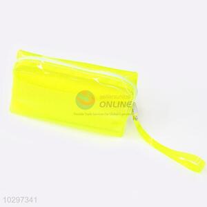 Utility  Fluorescent Yellow Color Cosmetic Bags Waterproof Neceser Portable Make Up Bag