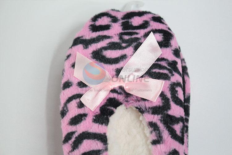 superfine pink leopard pattern indoor ground sandals