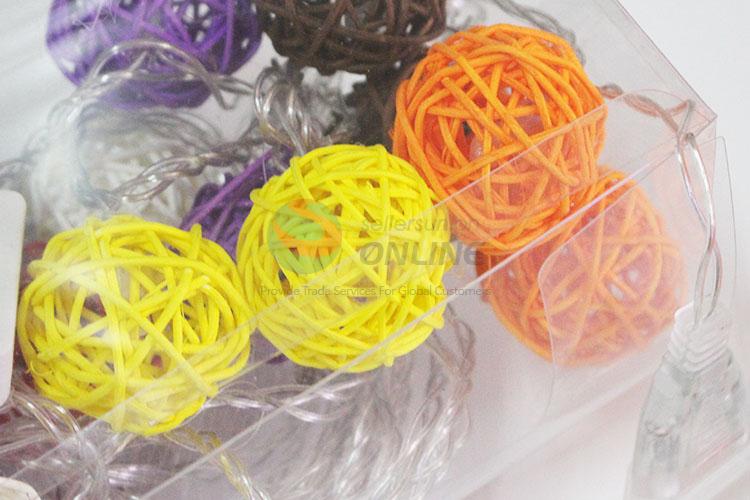 Cute Decoration Garland Rattan Ball LED String Lights