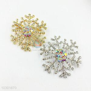 Beautiful Women Rhinestone Brooch/Breastpin in Snowflake Shape