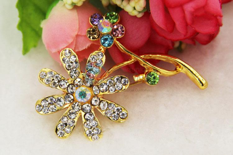 High Quality Fancy Crystal Brooch Metal Breastpin