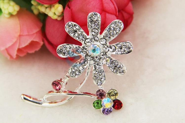 High Quality Fancy Crystal Brooch Metal Breastpin