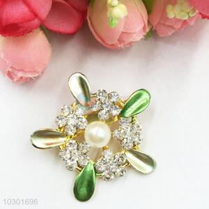 New Arrival Fancy Crystal Brooch Metal Breastpin