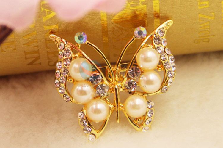 Factory Direct Crystal Breastpin Brooch in Butterfly Shape