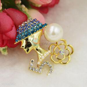 Elegant Decorated Crystal Rhinestone Brooch for Decoration