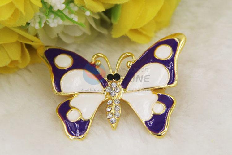 Kawaii Butterfly Shaped Brooch Jewelry, Rhinestone Breastpin