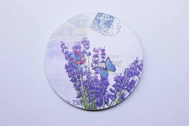 Lavender Pattern Round Cup Mat/Cup Coaster