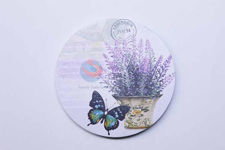 Lavender Pattern Round Cup Mat/Cup Coaster