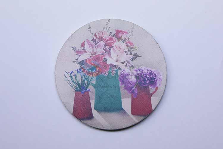 Flower Pattern Round Cup Mat/Cup Coaster