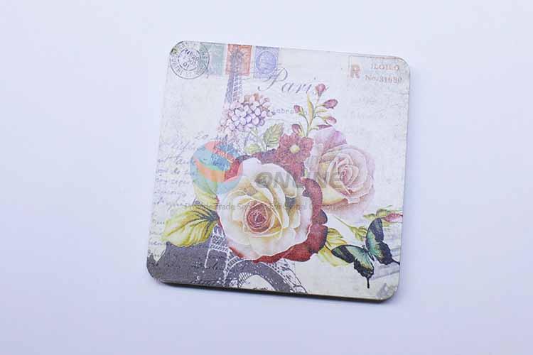 Yellow Rose Pattern Square Cup Mat/Cup Coaster