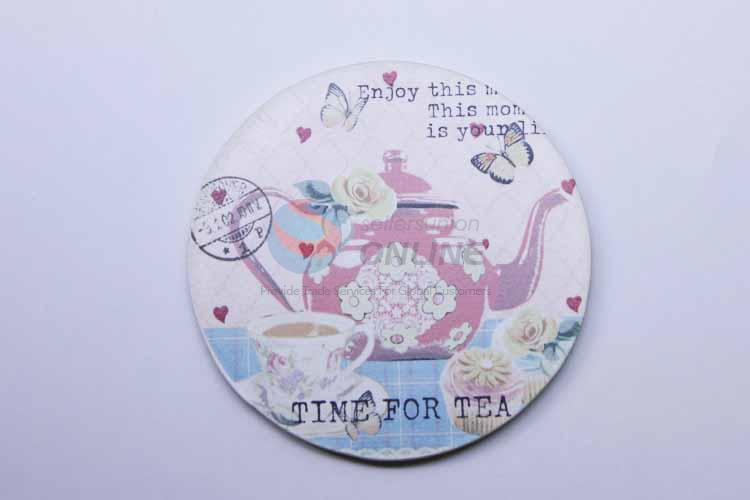 Teapot Pattern Round Cup Mat/Cup Coaster