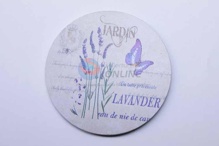 Lavender Pattern Round Cup Mat/Cup Coaster