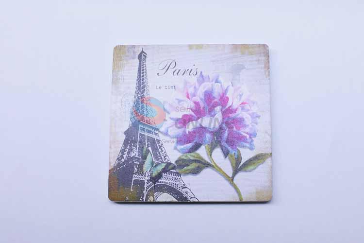 Purple Flower Pattern Square Cup Mat/Cup Coaster