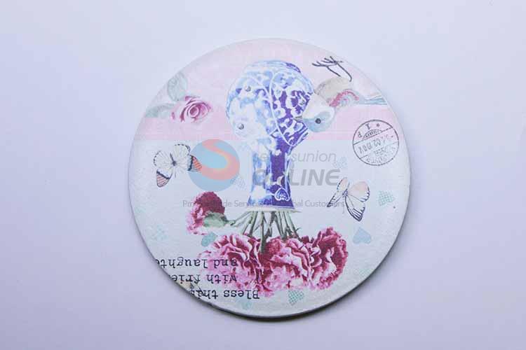 Carnation Pattern Round Cup Mat/Cup Coaster