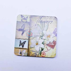 Lily Pattern Square Cup Mat/Cup Coaster