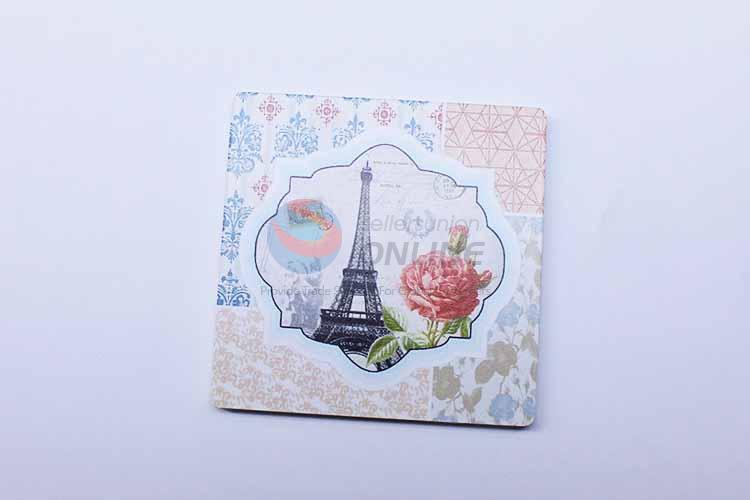 Rose Flower Pattern Square Cup Mat/Cup Coaster