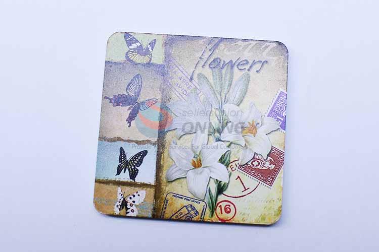 Lily Pattern Square Cup Mat/Cup Coaster