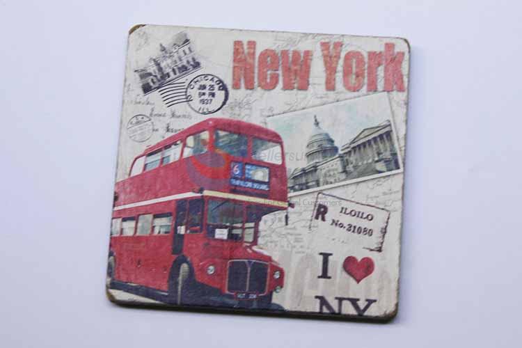 Bus Pattern Square Cup Mat/Cup Coaster