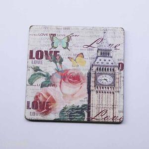 Big Ben Pattern Square Cup Mat/Cup Coaster