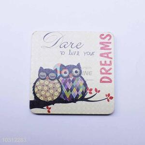 Cartoon Owl Pattern Square Cup Mat/Cup Coaster