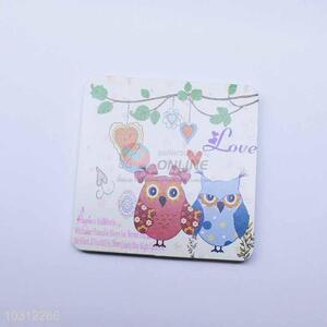 Cartoon Owl Pattern Square Cup Mat/Cup Coaster