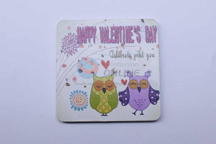 Cartoon Owl Pattern Square Cup Mat/Cup Coaster