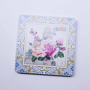 Flower Pattern Square Cup Mat/Cup Coaster