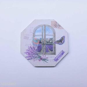 Lavender Pattern Octagon Shaped Cup Mat/Cup Coaster