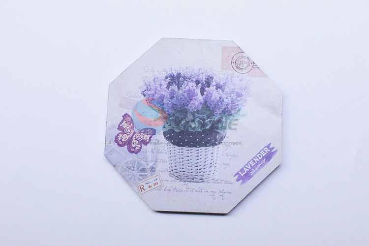 Lavender Pattern Octagon Shaped Cup Mat/Cup Coaster