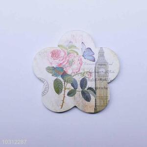 Flower Pattern Flower Shaped Cup Mat/Cup Coaster