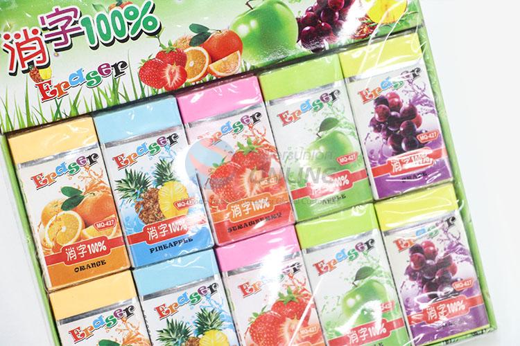 Top Selling Fruit  Flavor Erasers With Paper Wrapper