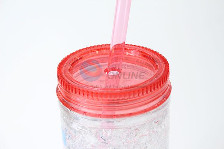 Bottom price frosty freezer mug ice beer YH-BB gel cup with straw