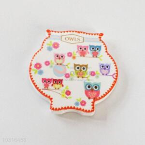 Top quality low price owl shaped fridge magnet 