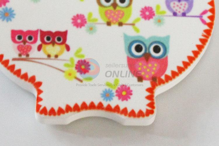 Top quality low price owl shaped fridge magnet 